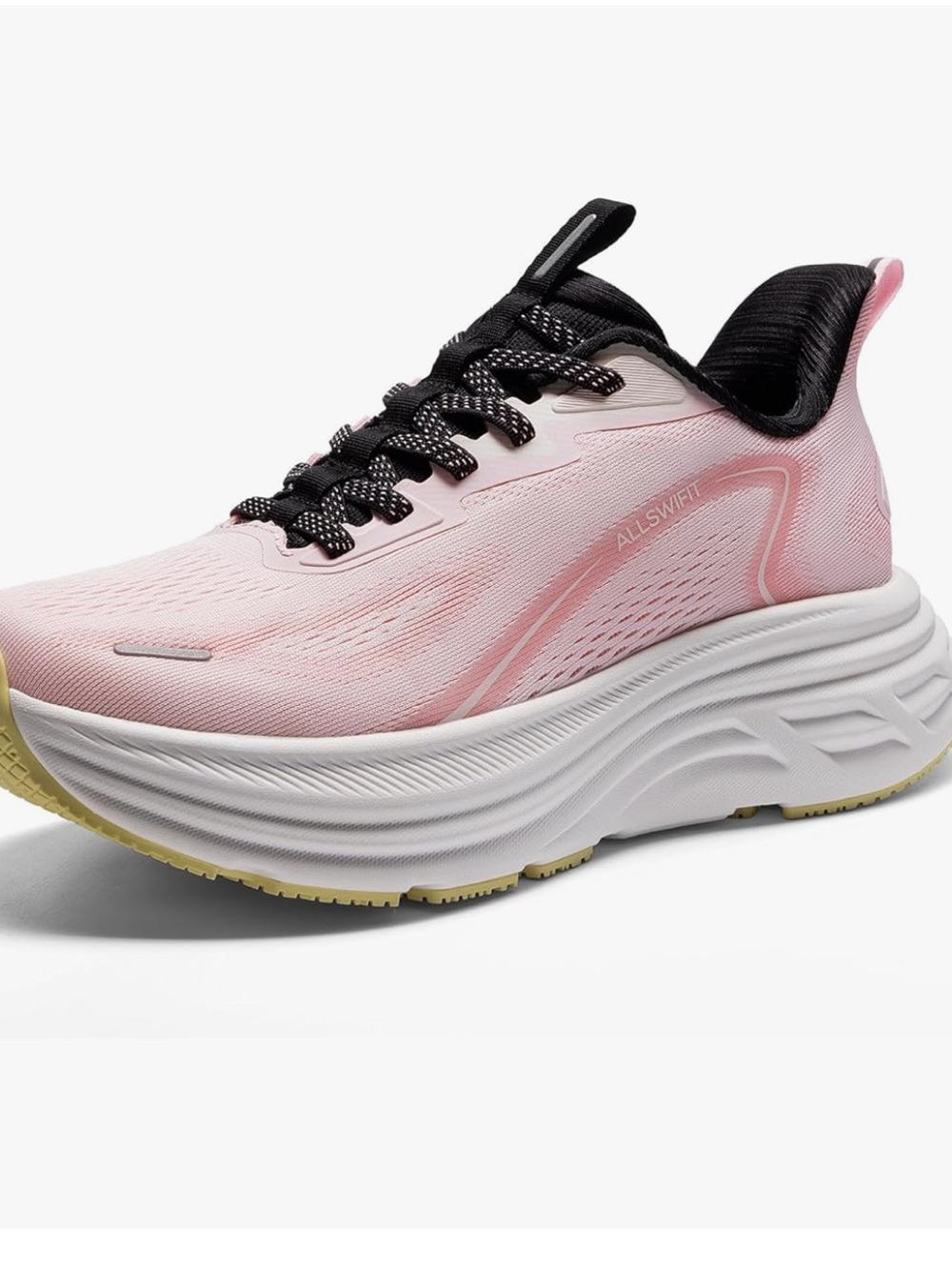 Amazon Women's Pink and Black Platform Athletic Sneakers